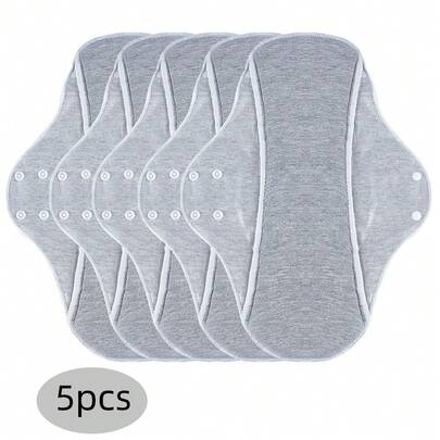 2pcs/5pcs Graphene Sanitary Pads Set, Large Size Waterproof Leakproof With 3-Layer Super Absorbent Fiber, Suitable For Light Incontinence And Menstrual Period, Fashionable Colors