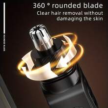 电动鼻毛修剪器，USB充电式鼻耳毛修剪器，男士无痛耳鼻毛修剪器，便携式鼻毛修剪器，长按开机，LED显示屏，迷你紧凑设计，USB接口快速充电 - 多色 - 查看 4