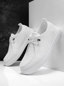 Women White Mesh Sneakers, Lightweight Breathable Lace-Up Casual Walking Shoes - White - View 13
