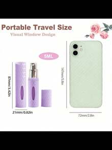 1/3PCS 5ml Refillable Perfume Atomizer, Diamond-Shaped Travel Spray Bottle, Portable Essential Oil Fragrance Dispenser. - Multicolor - View 9