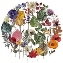 50 Pieces Of Retro Plant Specimens Creative Graffiti PET Stickers DIY Hand Book Mobile Phone Case Computer Waterproof Gift - Multicolor - View 2