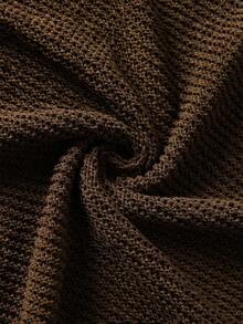 Áo vest len không tay dáng rộng, khoét lỗ, thời trang dành cho nam, phong cách nghỉ hè. - màu nâu - Xem 4