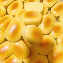 1个黄色慢回弹奶油芝士蛋糕挤压玩具，柔软粘稠的半冻糕面包挤压玩具，创意减压小礼物，送给亲朋好友，逼真蛋糕玩具，减压玩具，发泄玩具，节日、生日和派对礼物 - 黃色 - 查看 8