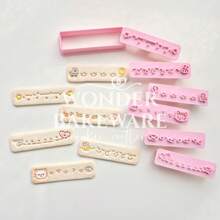 DIY Biscuit Cookie Plunger Cutters Rectangular Mold Cartoon Animal Cookie Mold Chestnut Steamed Biscuits Dessert Baking Tools - Pink - View 2
