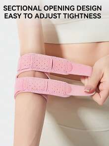 1pc Adjustable Compression Silicone Elbow Support Band For Fitness, Running, Tennis And Sports - Multicolor - View 4