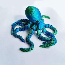 Octopus Toy - Flexible Fidget Toy - Sensory Stress Relief Desktop Decor Gift - Multicolor - View 12