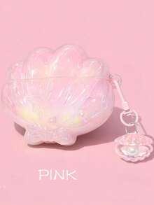 1pc Summer Ocean Shell Holographic Laser Pearl Bluetooth Earphone Case, Compatible With AirPods 1/2/3/4/Pro/Pro3, Ins Style Bluetooth Earphone Case - Multicolor - View 17