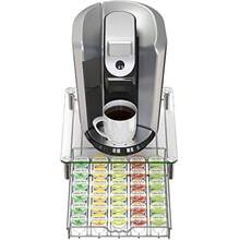 Deco Brothers - Cajón de vidrio templado para almacenamiento de 30 cápsulas de café cromo - Cromo - Ver 5