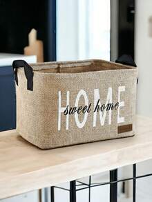 黄麻衣柜洗衣房收纳架玩具收纳架，可折叠储物篮 25x18x15 - 家 - 查看 2