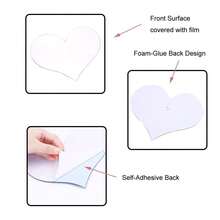 Bộ 5 miếng dán tường hình trái tim 3D, làm từ chất liệu acrylic, thích hợp trang trí phòng khách, ngày Valentine, đám cưới, bạn bè, phòng ngủ, phòng ăn, nhà bếp và trường học. - Yêu - Xem 10