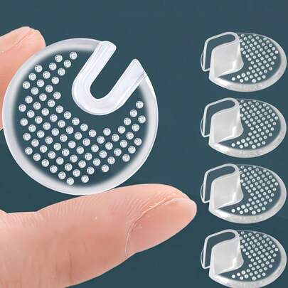 6pcs Transparent Anti-Friction Thong Sandal Toe Pads, Silicone Non-Slip Toe Protector For Flip Flops