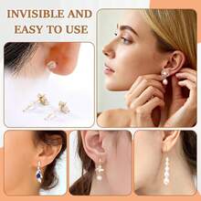 200pcs Silicone Earring Backs Soft Clear Hypoallergenic Replacement Stoppers For Stud Post, Hoop, Fishhook Earrings - White - View 7