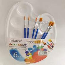 Graffiti Paint Palette, Art Painting Brushes With Wooden Handle And Nylon Hair, Oil Painting Brush, Palette - Multicolor - View 9