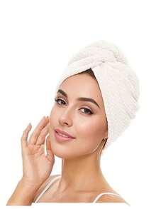 1pc Coral Fleece Simple Solid Color Pineapple Texture Hair Drying Towel, Absorb Water For Long/Short Hair - Multicolor - View 15