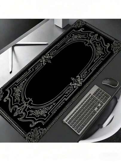 2026 Nuevo Modelo - Modelo talla grande vendido - 1 pieza 10cm x 60cm / 40cm x 80cm / 40cm x 90cm Alfombrilla de ratón de borde victoriano vintage extra grande, tapete de juego, alfombrilla de teclado grande, lavable, base antideslizante de goma, diseño de borde asegurado, alfombrilla de ratón de regalo, protección de escritorio, almohadilla de mesa de estudio, disponible en varios tamaños, almohadilla de teclado de computadora, almohadilla para portátil