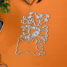 Creative Deer Dies, DIY Scrapbooking Album And Embossing Stencil, Greeting Card Making Tool, Card Paper Cutting Crafts ,Gift Card Making Template Die Cuts. - Silver - View 7