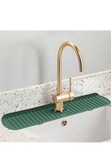 1pc Silicone Sink Drain Mat, Splash Guard For Faucet, Waterproof Drying Mat For Kitchen And Bathroom Countertops, Home Decor,Non-Slip Kitchen Mats For Sink Side, Natural And Hygienic Kitchen Essential For Home And Kitchen Room Decor, Part Of Your Cozy Fall& Winter Styles And Christmas Decorations - View 3