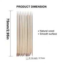 200 Pieces Of Orange Wood Nail Sticks - Double-Sided Keratin Layer Pusher And Remover, Multi-Functional Manicure And Pedicure Tools, Nail Sticks - Apricot - View 5