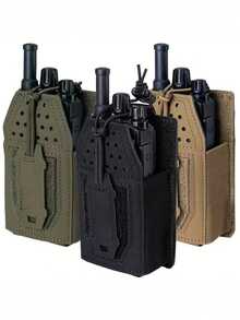 Túi đựng bộ đàm không dây chiến thuật, Giá đỡ bộ đàm săn bắn, Túi treo bộ đàm kiểu mở miệng, Túi đựng băng đạn bằng nylon MOLLE - Nhiều màu - Xem 1