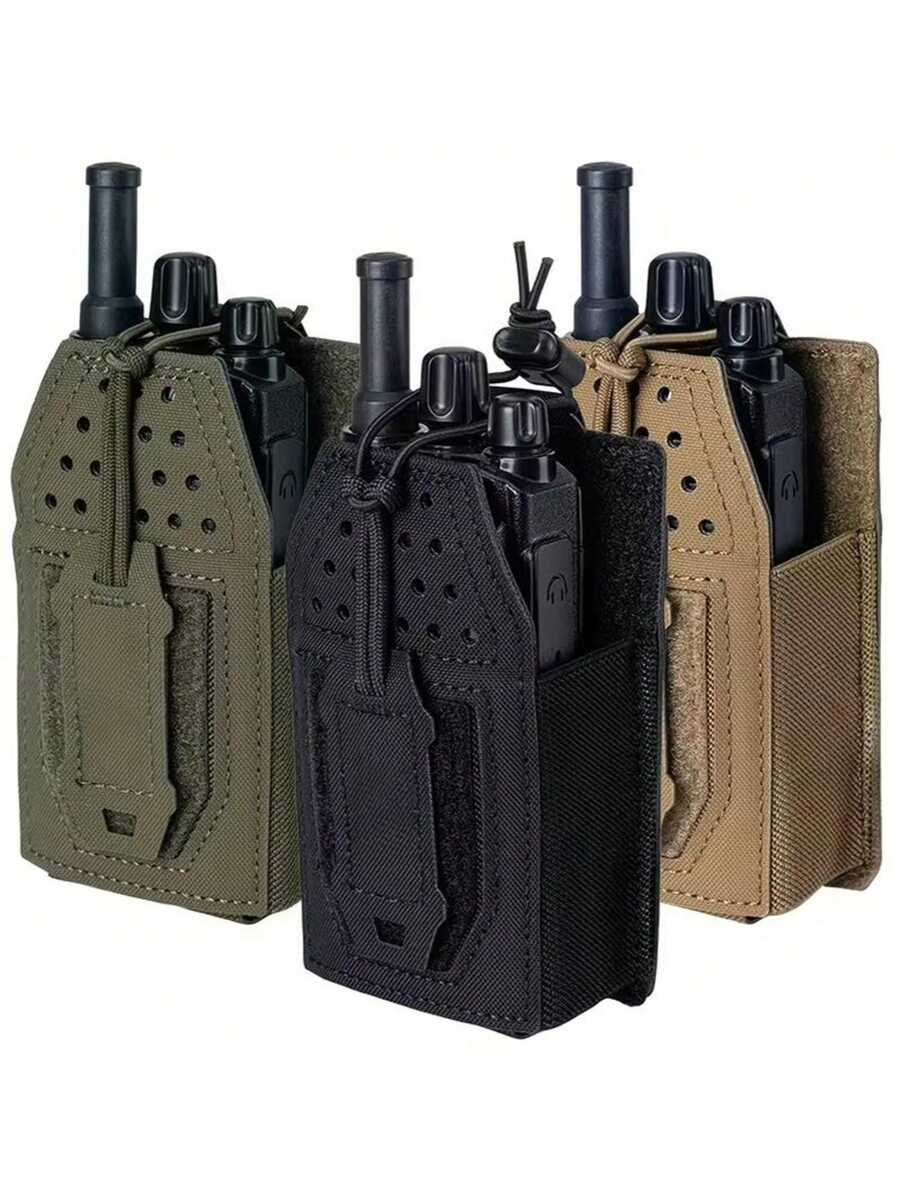 Túi đựng bộ đàm không dây chiến thuật, Giá đỡ bộ đàm săn bắn, Túi treo bộ đàm kiểu mở miệng, Túi đựng băng đạn bằng nylon MOLLE - Nhiều màu - Xem 1