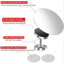 Stainless Steel Espresso Extraction Mirror With Adjustable Base, Suitable For Bottomless Portafilter, Allows Observation Of Coffee Flow Rate And Channeling, Coffee Machine Accessory - Barista Tool, Back To School Supplies - Silver Base - View 1