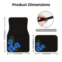 Juego de 4 alfombrillas flotantes azules, altamente absorbentes y compatibles con TESLA, SUV y sedanes - Hechas de poliéster duradero, fáciles de mantener, proporcionan protección para todo el año para los asientos delanteros y traseros, regalos perfectos tanto para hombres como para mujeres - Multicolor - Ver 5