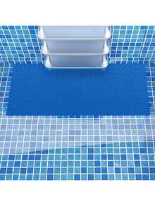 1 pieza Alfombra de escalera de piscina de PVC, 9x24/9x35.4/35.4x35.4 pulgadas, antideslizante y duradera, alfombra de escalera de piscina de verano, adecuada para escalera de piscina - A - Ver 4