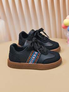 时尚休闲婴儿运动鞋，轻便舒适的男女童鞋 - 黑色 - 查看 8