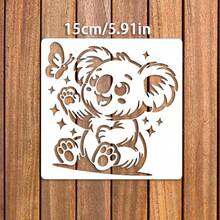 1 pièce Modèle de peinture mignon de koala, papillon, étoile, 15 cm, design créatif, convient pour le scrapbooking, l'art mural, la décoration d'intérieur, les cartes de vœux, l'artisanat textile, les modèles DIY - Ensembles - Voir 3