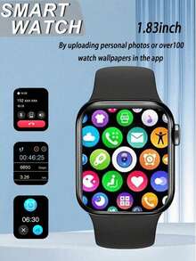 Nuevo smartwatch, compatible con iOS/Android, multilingüe, con notificaciones de llamadas y mensajes, para uso diario y como regalo de vacaciones, diseño de moda, pantalla de alta definición - Multicolor - Ver 3