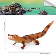 1pc Realistic Animal Crocodile Model - Siamese Crocodile, Short-Snouted Crocodile, Saltwater Crocodile, Cuban Crocodile - Educational Display - Multicolor - View 11