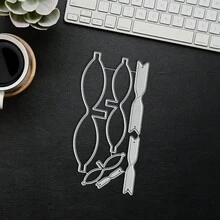 Creative Bow Dies, DIY Scrapbooking Album And Embossing Stencil, Greeting Card Making Tool, Card Paper Cutting Crafts ,Gift Card Making Template Die Cuts. - Silver - View 8