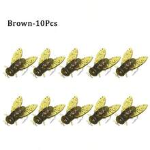 Newest PVC Fly Fishing Flies Soft Rubber Fly Fishing Lures Lifelike Flies Insects Lures Barbed Hooks Fishing Accessories - Multicolor - View 12