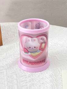 1个可爱卡通透明折叠笔筒 - 彩色 - 查看 2