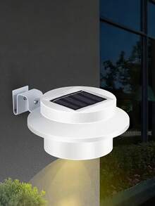 1pc Solar LED Fence Light - Outdoor Solar Lights For Outdoor Garden, Front Door, Railing And Deck Safety Lighting - One Size - View 3