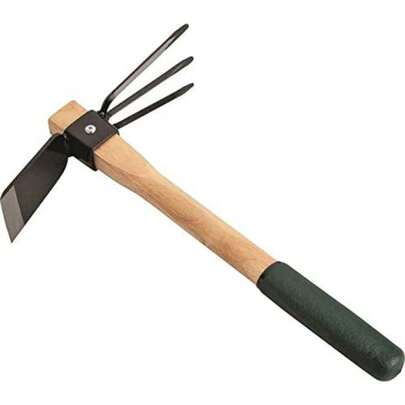 Edward Tools  And Cultivator Hand Tiller - Carbon Steel Blade - Heavy Duty For Loosening Soil, Weeding And Digging - Rubber Ergo Grip Handle - Rust Proof