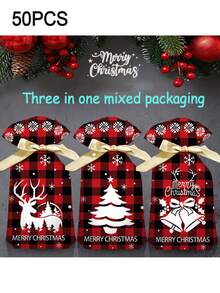 1/5/10个装红色花朵婚礼糖果布袋，ins风手提糖果袋，婚礼纪念品，订婚礼物糖果袋，高端糖果袋，情人节礼物包装袋，带蝴蝶结和珍珠的纪念礼品袋。适用于婚礼、婚宴、派对和聚会、母亲节礼物、妇女节礼物。 - 彩色 - 查看 12