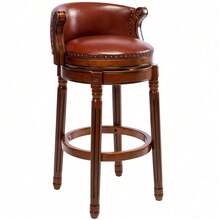 Barstools - Brown + Genuine Leather + 29.5IN - View 3