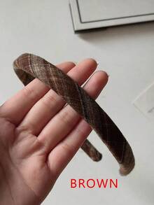 1pc Women Striped Casual Polyester Headband, Suitable For All Seasons,Hairband,Hair Hoop Headbands Hair Accessories Head Accessories - 彩色 - 查看 3