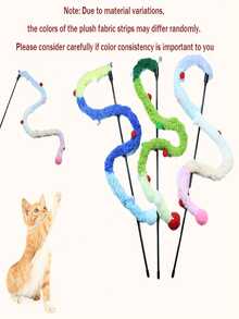 Interactive Cat Toy - Soft Plush Cat Teaser Wand, Suitable For Kitten Play, Pet Entertainment & Exercise Supplies - Multicolor - View 8
