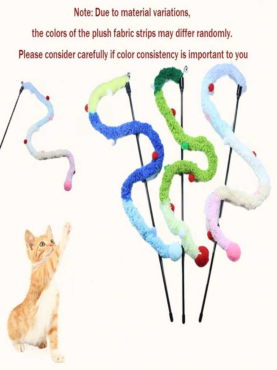 Interactive Cat Toy - Soft Plush Cat Teaser Wand, Suitable For Kitten Play, Pet Entertainment & Exercise Supplies