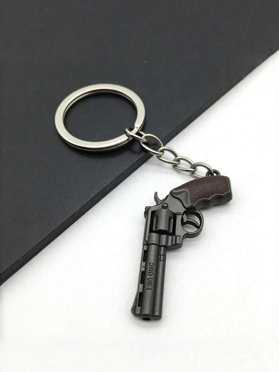 Mini Zinc Alloy Assault Rifle Keychain, Realistic Simulation Game Gun, Suitable As Birthday Gift For Boyfriend/Husband - Gun - View 1