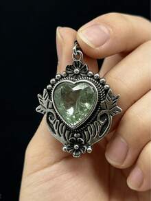 1 chiếc vòng cổ hình trái tim và hoa phong cách Bohemian, đính đá Cubic Zirconia, với chủ đề trái tim và hoa. Thích hợp cho các lễ hội, tiệc tùng và làm quà tặng. - Nhiều màu - Xem 2