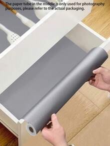 1 Roll 30x150cm High Quality Brown Drawer Liner, Waterproof Non-Slip Shelf Liner, Washable Oil-Resistant Liner For Kitchen Cabinet, Desk, Home Organization - Multicolor - View 14