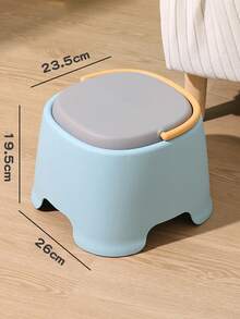 带把手的塑料凳，小巧的脚凳，适用于客厅、玄关、浴室 - 彩色 - 查看 15