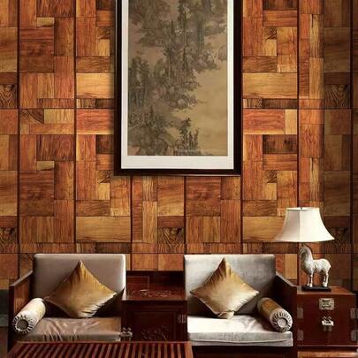 1 Cuộn Giấy Dán Tường PVC Vân Gỗ Giả Tự Dính, Giấy Dán Vinyl Có Thể Tháo Rời cho Phòng Ăn, Phòng Khách, Tủ, Tường Sau TV Trang Trí 3D - Giấy dán tường vinyl tự dính, có thể tháo rời cho phòng ngủ, phòng tắm, văn phòng, nhà bếp, đồ nội thất, bàn làm việc, tủ quần áo, tiện lợi cho trang trí nhà cửa, decal dán tường sau TV, tủ, bàn trang điểm, giúp bạn làm mới ngôi nhà của mình.