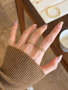 1 chiếc nhẫn hình vương miện đính đá, phụ kiện cao cấp, sang trọng, độc đáo và tinh tế dành cho nữ. - vàng - Xem 9