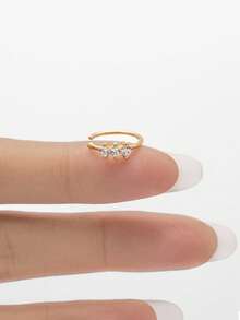 1件S925纯银鼻钉，纯银鼻饰，鼻部穿孔饰品，水钻鼻钉，锆石鼻钉，简约精致的男女通用穿孔饰品，纯银镂空饰品，个性十足 - 彩色 - 查看 3