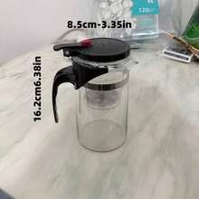 1pc New Magic Teapot, Small Waist Magnetic Glass Teapot With Automatic Separation, Borosilicate Infuser Teapot With Filter, Suitable For Loose Leaf Tea, Mysterious Design, Teaware - Multicolor - View 12