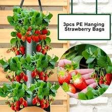 Bolsa de cultivo colgante para fresas con agujeros de plantación, resistente y duradera, maceta colgante vertical para verduras, tomates, patatas - Multicolor - Ver 7